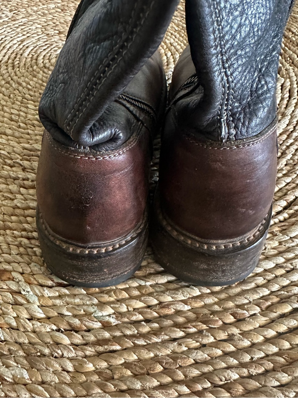 Bed Stu Manchester Brown Leather Tall Lace Up Riding Boots 7.5 Distressed - Picture 4 of 8